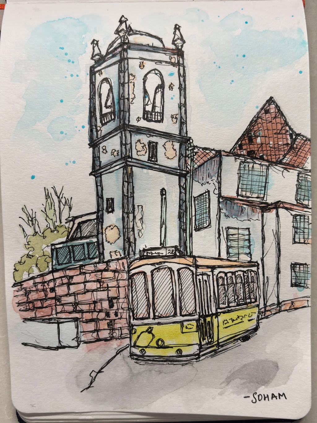 Tram by the&nbsp;road